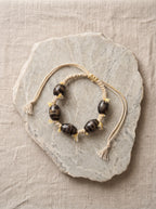 Handwoven Agate Bead Bracelet