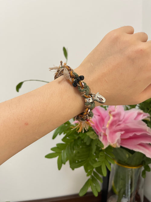 Boho Handwoven Charm Bracelet