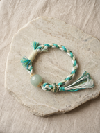 Handwoven Green Bead Bracelet