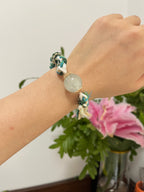 Handwoven Green Bead Bracelet