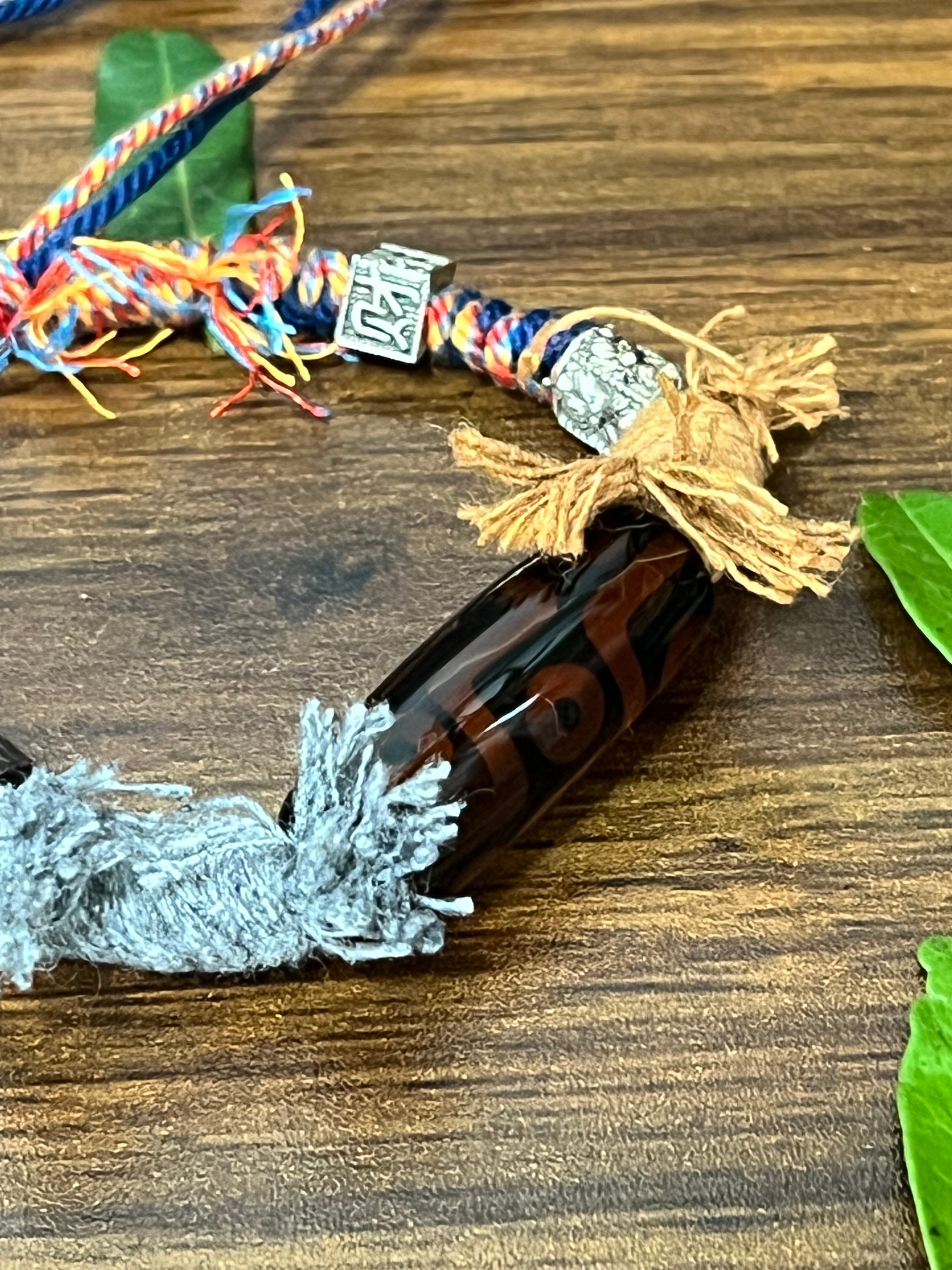 Agate Tassel Handwoven Bracelet