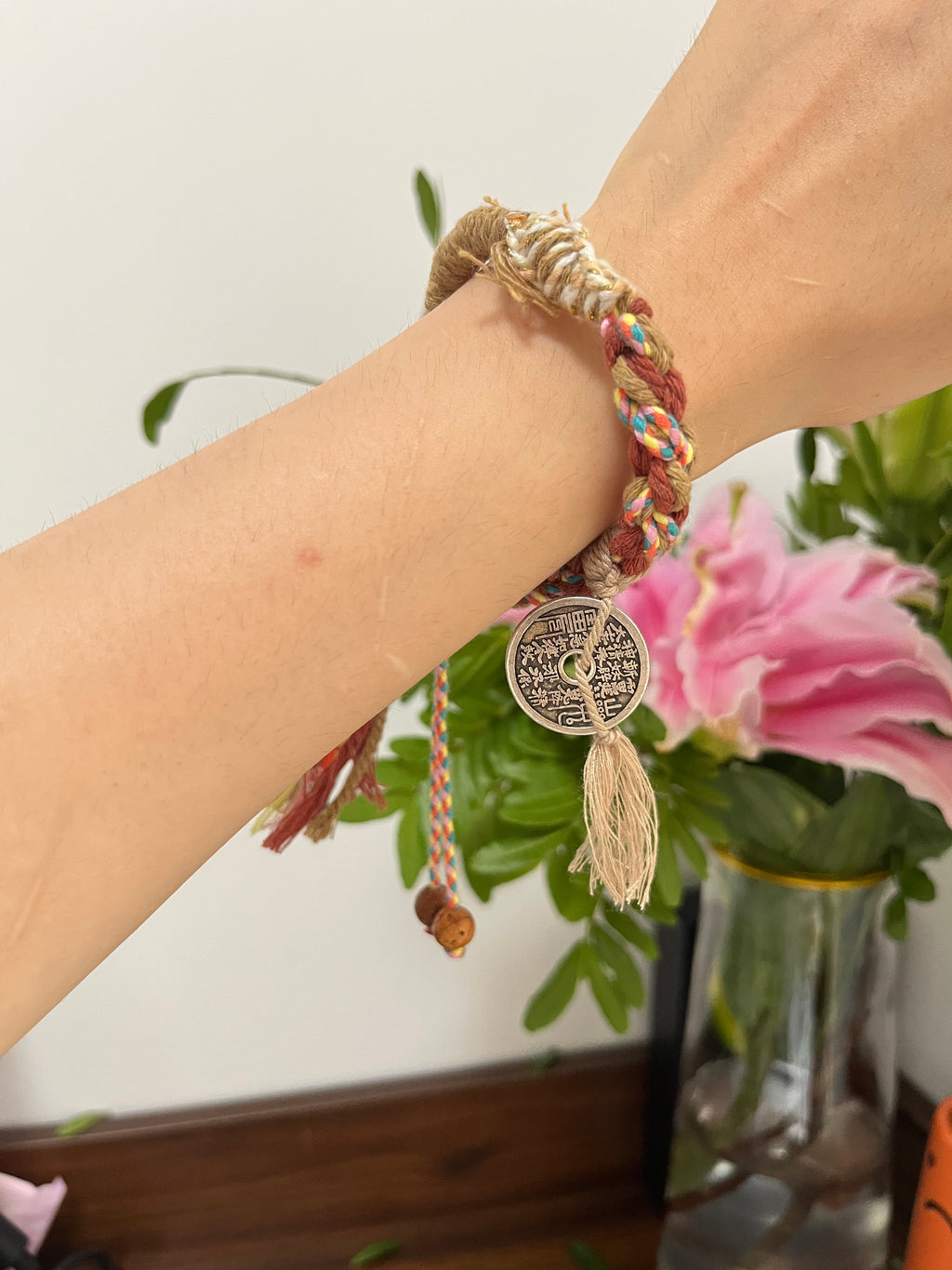 Lucky Coin Tassel Handwoven Bracelet