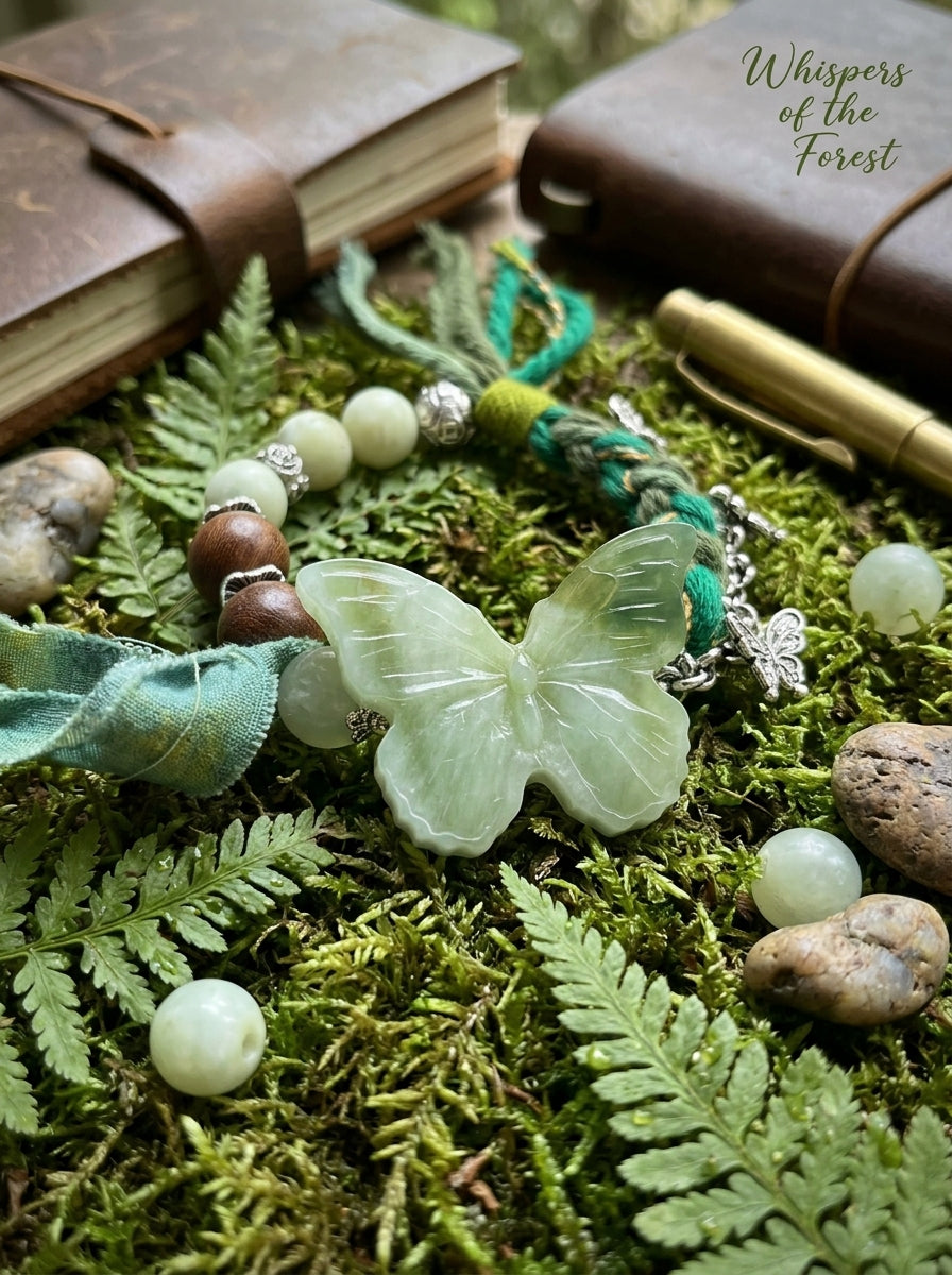 Wasteland Woven Butterfly Xiuyu Jade Bracelet