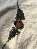 Fern Leaf & Ammonite Fossil Macramé Bracelet
