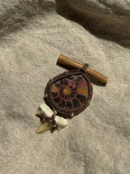 Ammonite Fossil Macramé Necklace