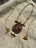 Ammonite Fossil Macramé Necklace