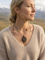 Ammonite Fossil Macramé Necklace