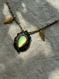 Green Flash Labradorite Macramé Necklace