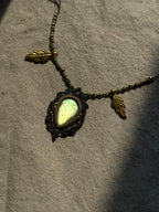 Green Flash Labradorite Macramé Necklace