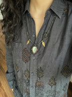 Green Flash Labradorite Macramé Necklace