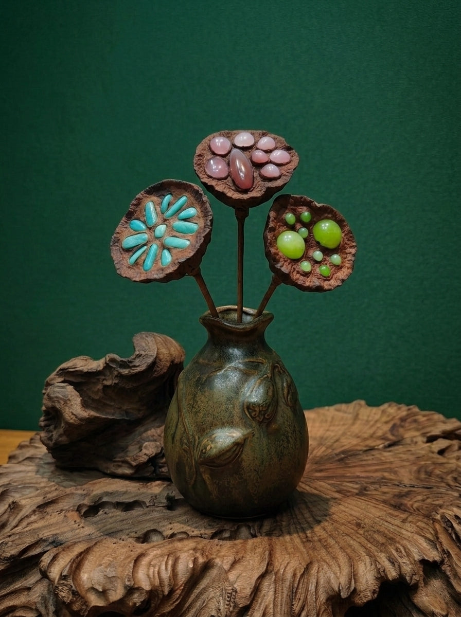 Glückliche Wolken geschnitzte Obstschalenrassel