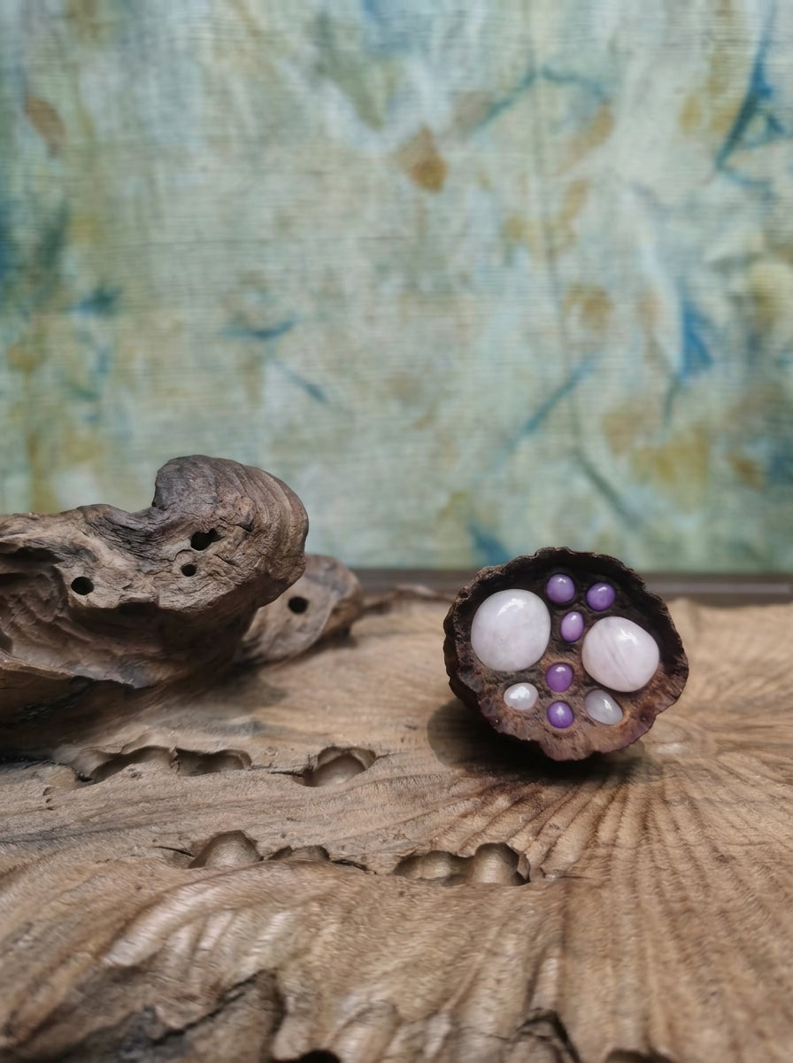 Animal Lotus Pod Stone Flower Décor