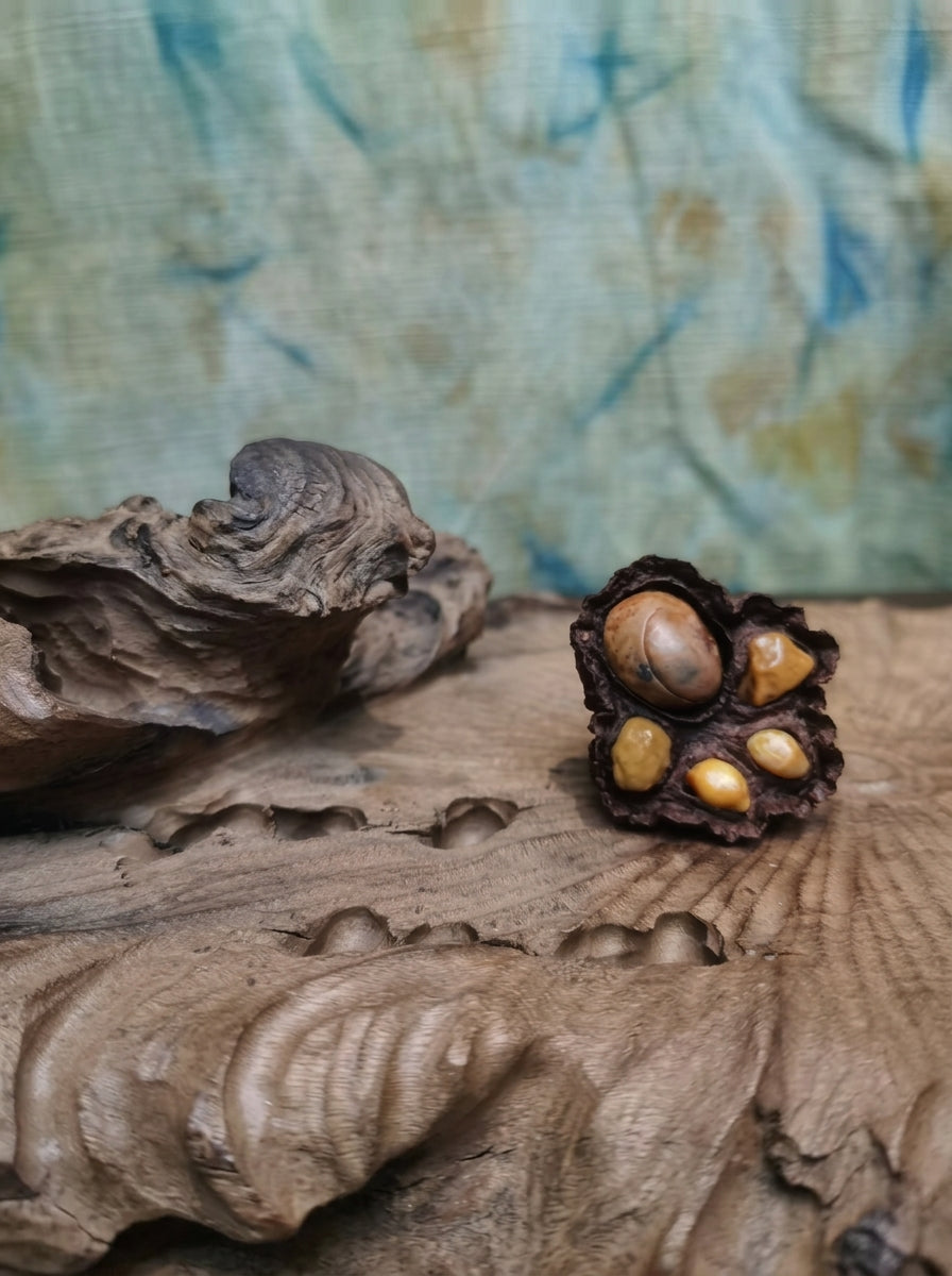 Animal Lotus Pod Stone Flower Décor