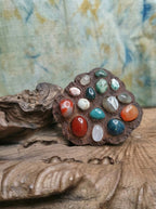 Agate Lotus Pod Stone Flower Décor