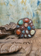 Agate Lotus Pod Stone Flower Décor