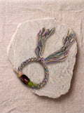Rainbow Cord Shimmer Stone Bracelet
