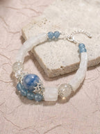 Angel Aquamarine & White Crystal Bracelet
