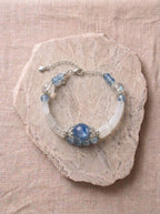 Angel Aquamarine & White Crystal Bracelet
