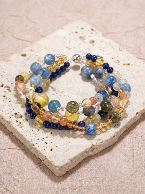 Café Terrace at Night Yellow & Blue Kyanite