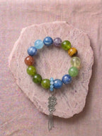 Irises Blue Kyanite Xiuyu Jade Bracelet