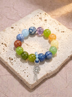 Irises Blue Kyanite Xiuyu Jade Bracelet