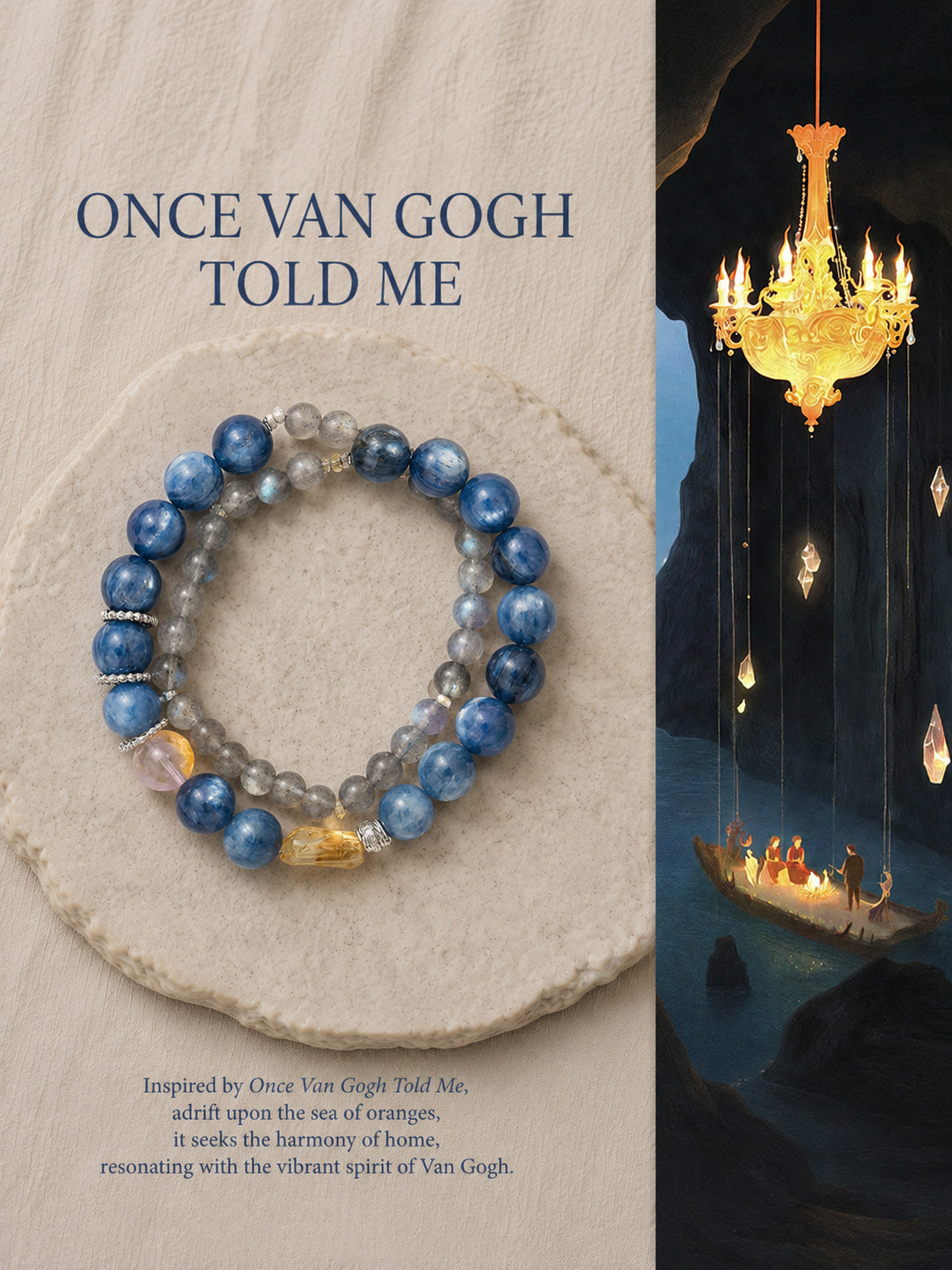 Told Me Kyanite & Gray Moonstone Bracelet