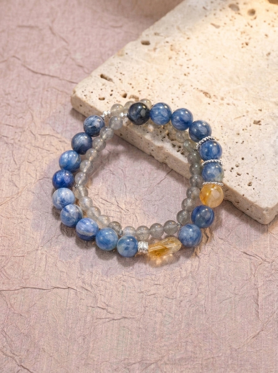 Told Me Kyanite & Gray Moonstone Bracelet