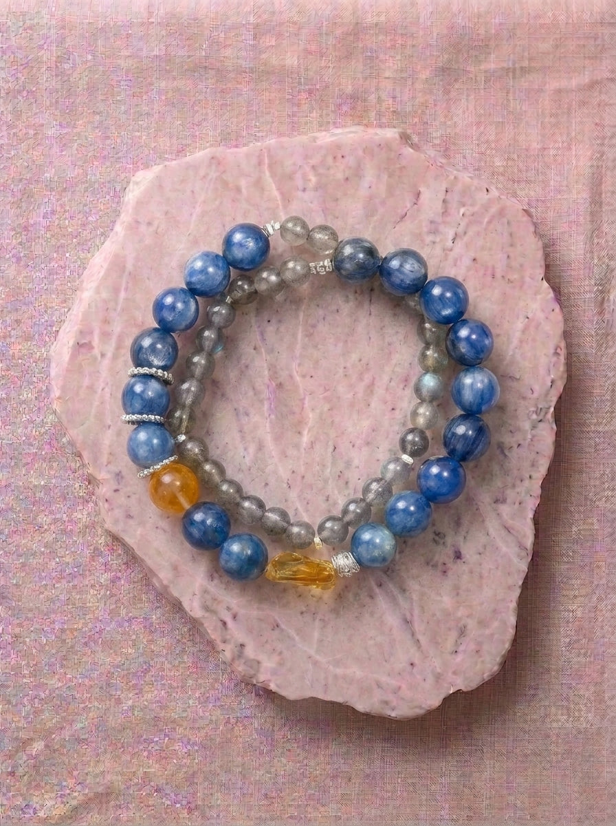 Told Me Kyanite & Gray Moonstone Bracelet