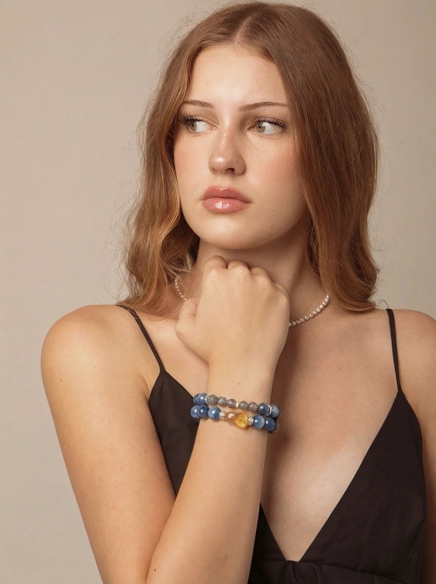 Told Me Kyanite & Gray Moonstone Bracelet