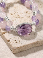 Lilacs by the Window Fluorite Amethyst  Bracelet