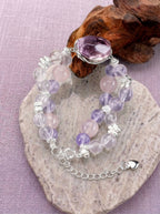 Lilacs by the Window Fluorite Amethyst  Bracelet