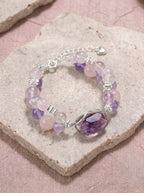 Lilacs by the Window Fluorite Amethyst  Bracelet