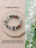 Verdant Fields Green Phantom Quartz Moonstone Bracelet
