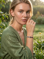 Verdant Fields Green Phantom Quartz Moonstone Bracelet