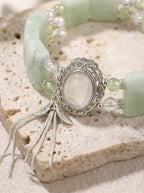 Traces Beneath Jade Clear Quartz Xiuyu Jade Tablet