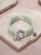 Traces Beneath Jade Clear Quartz Xiuyu Jade Tablet