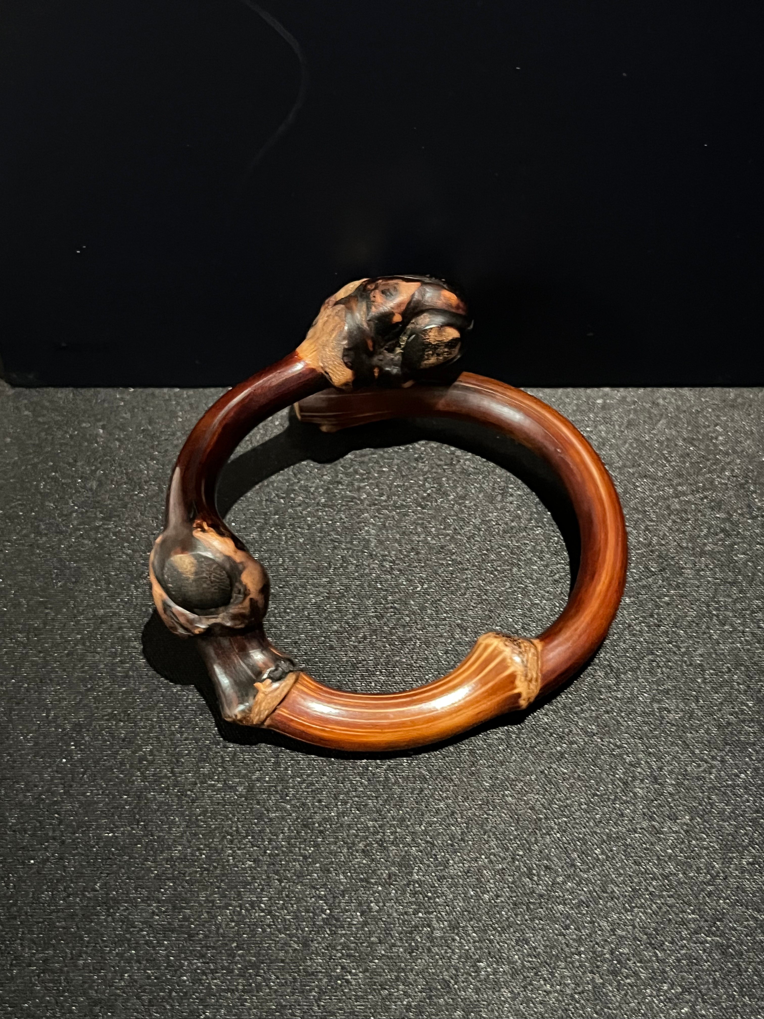 AuraSwallow - Big Head Diamond Vine Root Bangle