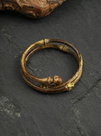 Double-Ring Purple Bamboo Vine Bracelet