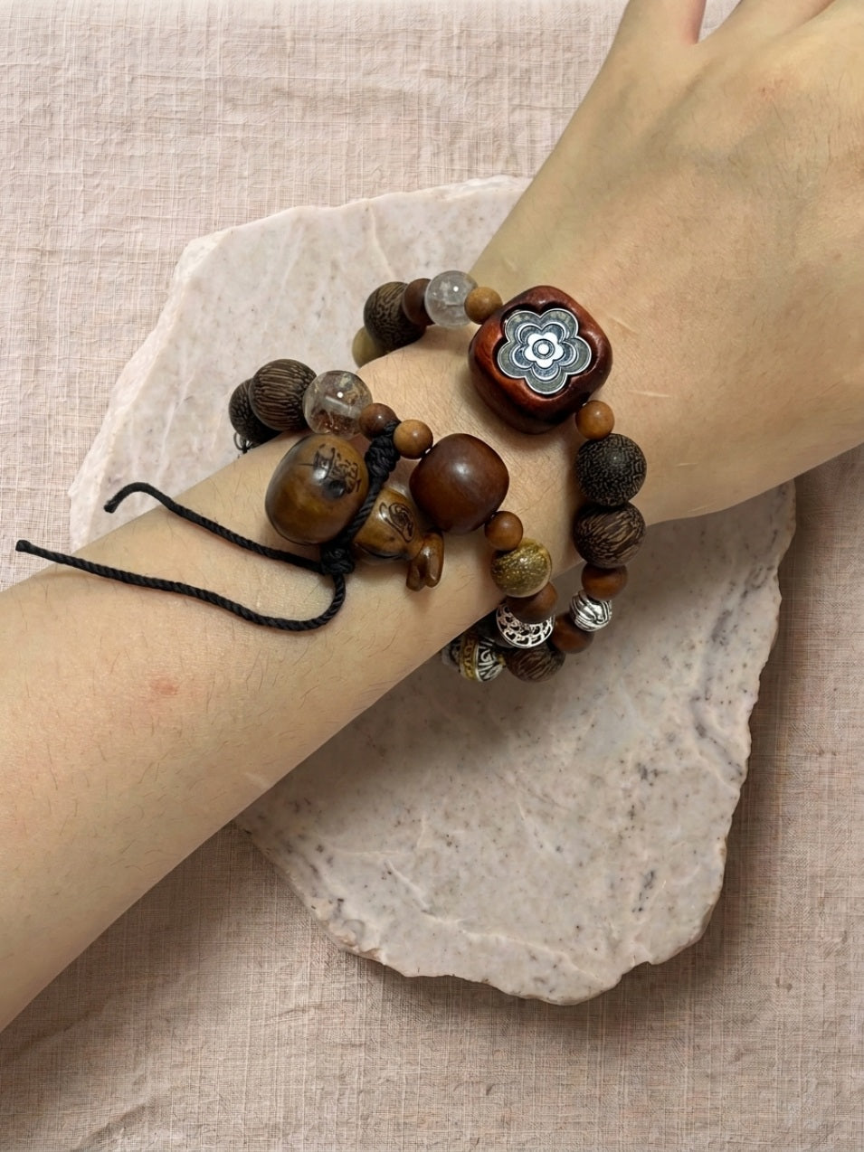 Thunderstruck Wood Gourd Bracelet
