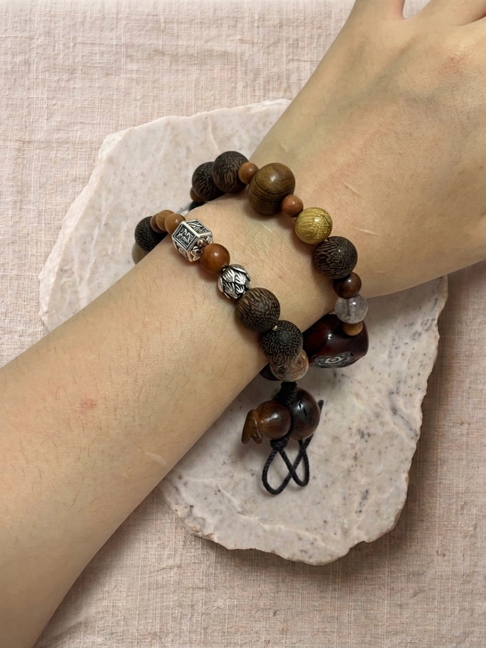 Thunderstruck Wood Gourd Bracelet