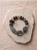Phantom Quartz & Pear Wood Bracelet