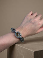 Phantom Quartz & Pear Wood Bracelet