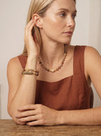 Six Persimmons Golden Sandalwood Bracelet