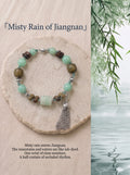 Misty Rain Green Sandalwood Bracelet