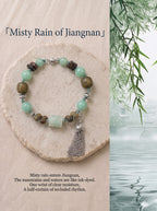Misty Rain Green Sandalwood Bracelet