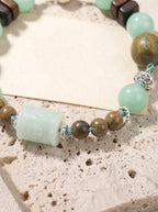 Misty Rain Green Sandalwood Bracelet
