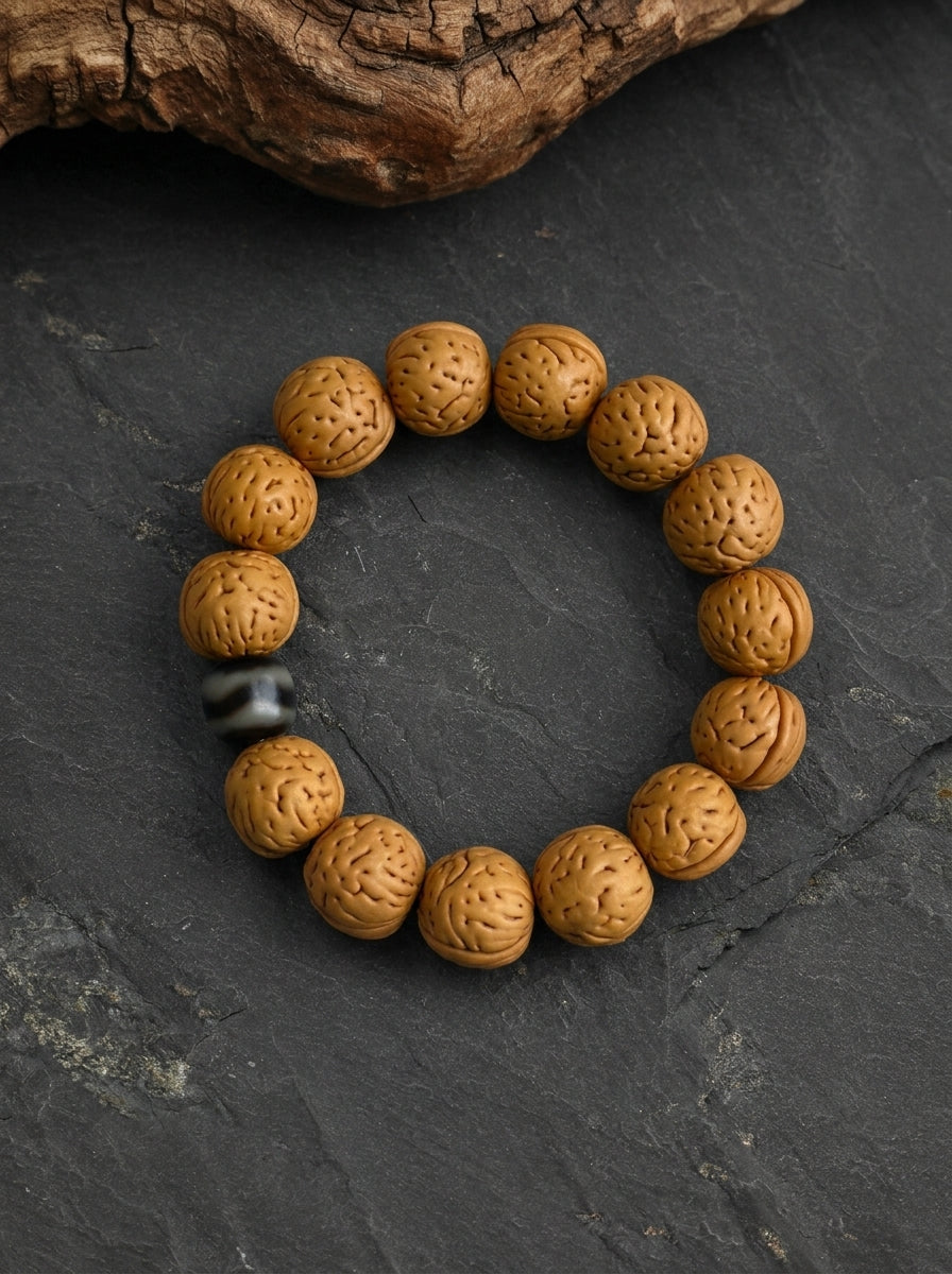 Cream Skin Peach Kernel Walnut Bracelet