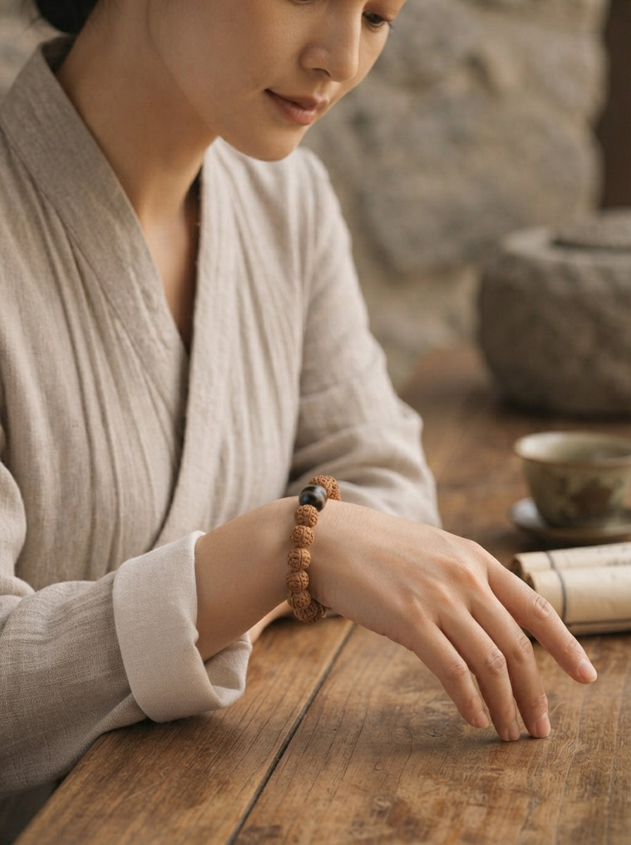 Cream Skin Peach Kernel Walnut Bracelet