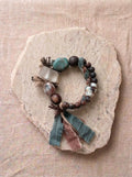 Sugar Cube Quartz & Turquoise Bracelet
