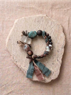 Sugar Cube Quartz & Turquoise Bracelet
